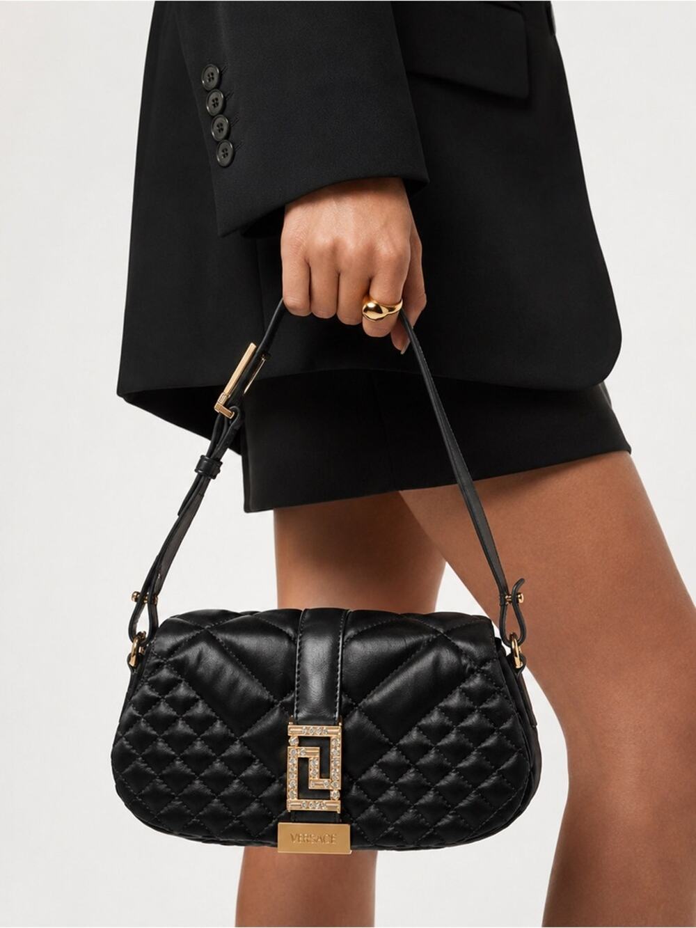 Versace Greca Goddess mini bag black New